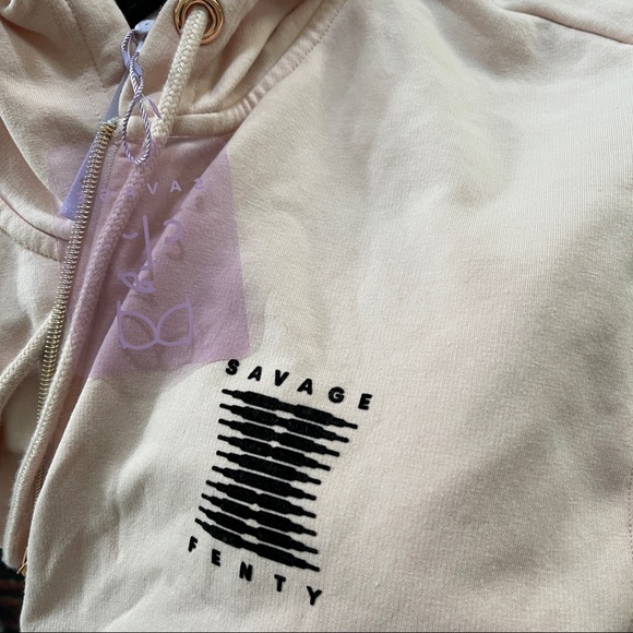 SavageXFenty NWT Pink and Rose Gold Hooded Onesie - Picture 4 of 4